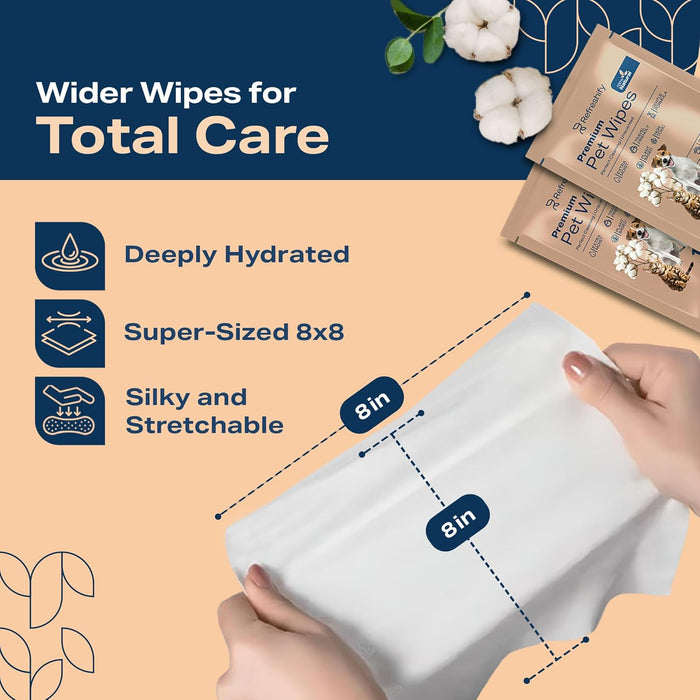 Unscented Pet Wipes for Dogs & Cats – 400 Count + 12 Travel Wipes