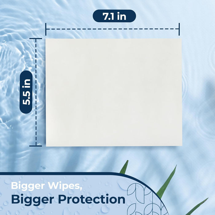 Large Alcohol Wipes 75% – 320 Unscented Hand Sanitizing Wipes (+ 12 Travel Wipes)