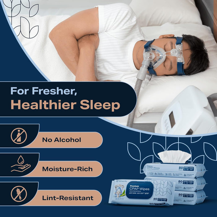 CPAP Mask Wipes – 320 Alcohol-Free Cleaning Wipes (+ 8 Travel Wipes)