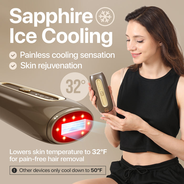 Sapphire Ice IPL Hair Removal Device – Painless At-Home Laser