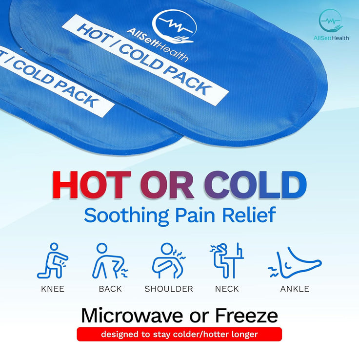 Reusable Hot & Cold Gel Ice Packs – 4 Pack Pain Relief (Blue)