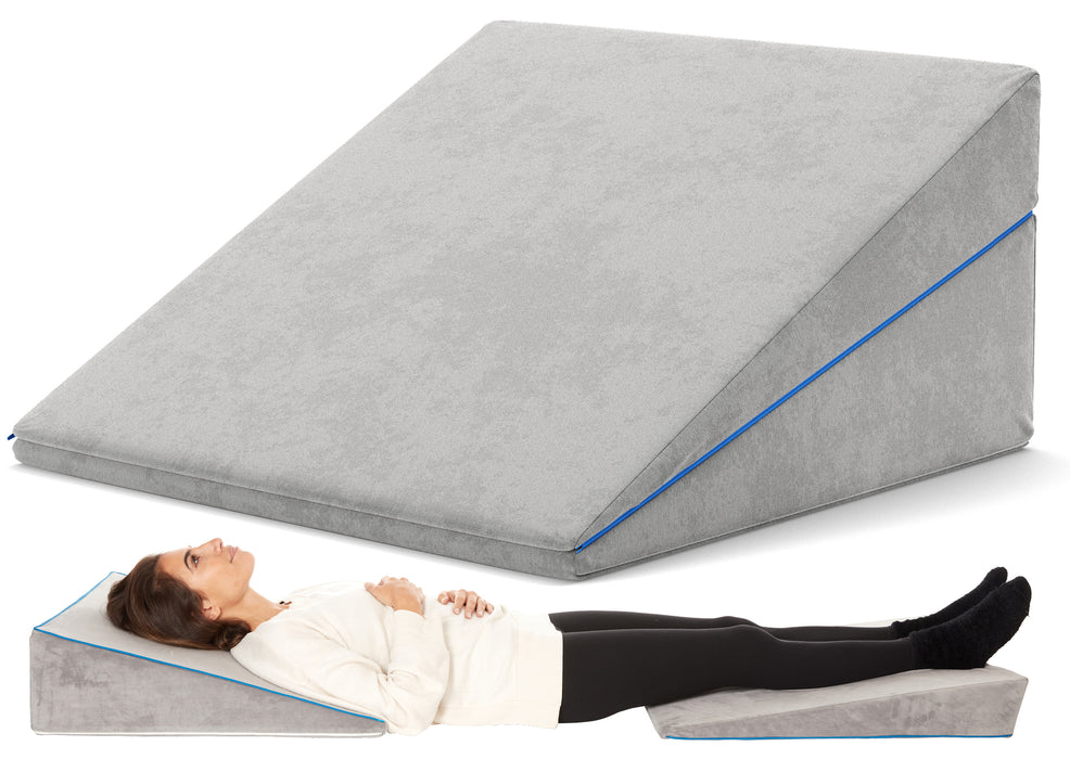 3-in-1 Memory Foam Bed Wedge Pillow - Adjustable to 4.5, 7.5 & 12 Inches
