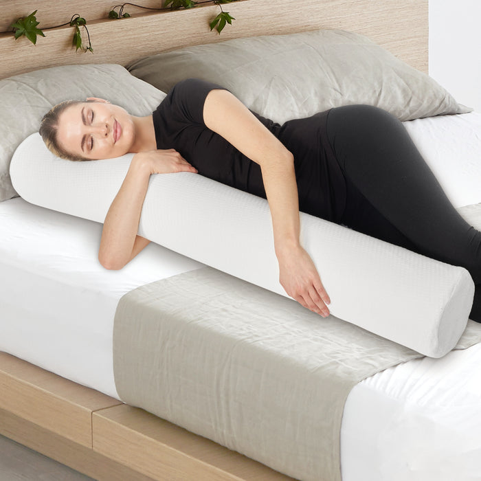XXL Memory Foam Bolster Body Pillow – Cervical Neck & Spine Support (47”)