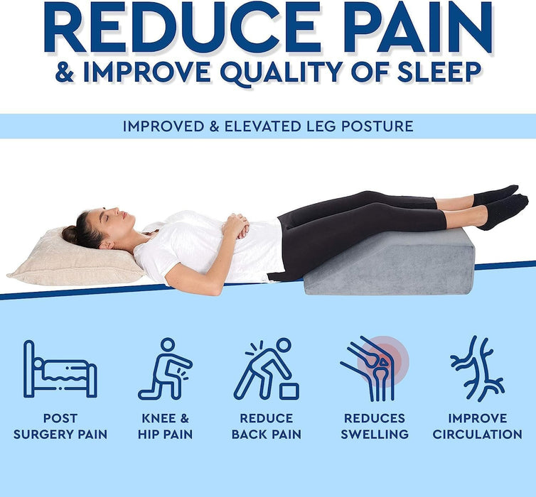 Leg Elevation Pillow – Foam Wedge for Knee, Hip & Foot Pain